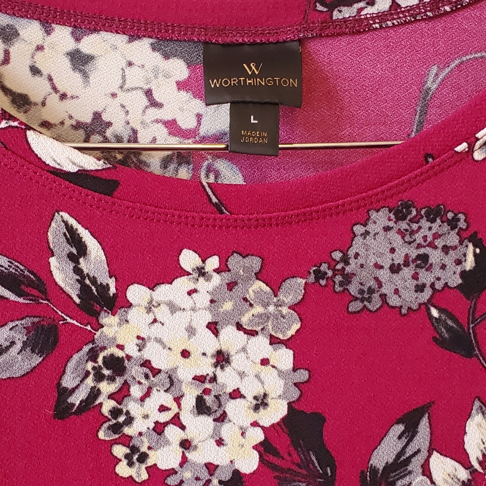 Worthington Floral Career Top